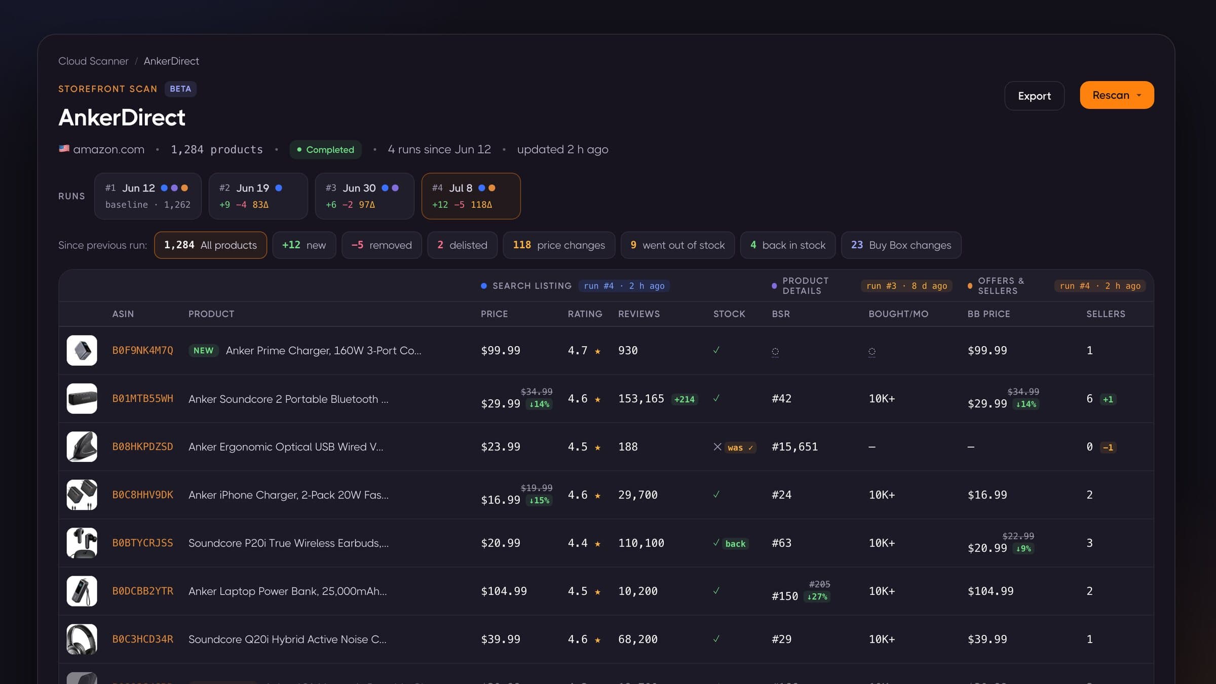 Amazon Storefront Scanner: Extract Every Product, See What Changed
